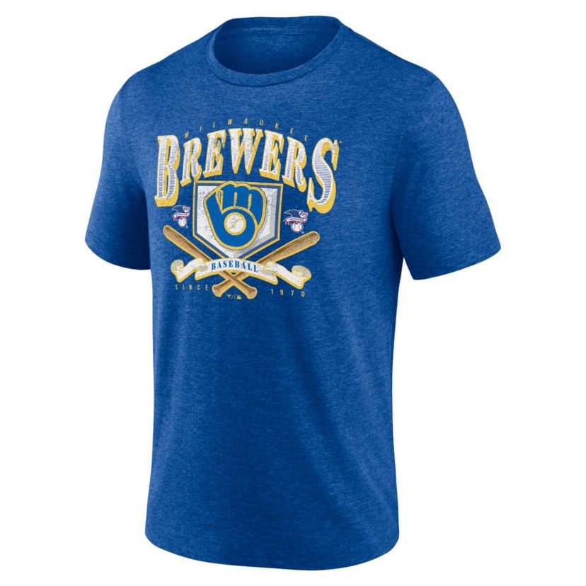 MLB Fanatics Milwaukee Brewers Home Team Tri-Blend T-Shirt