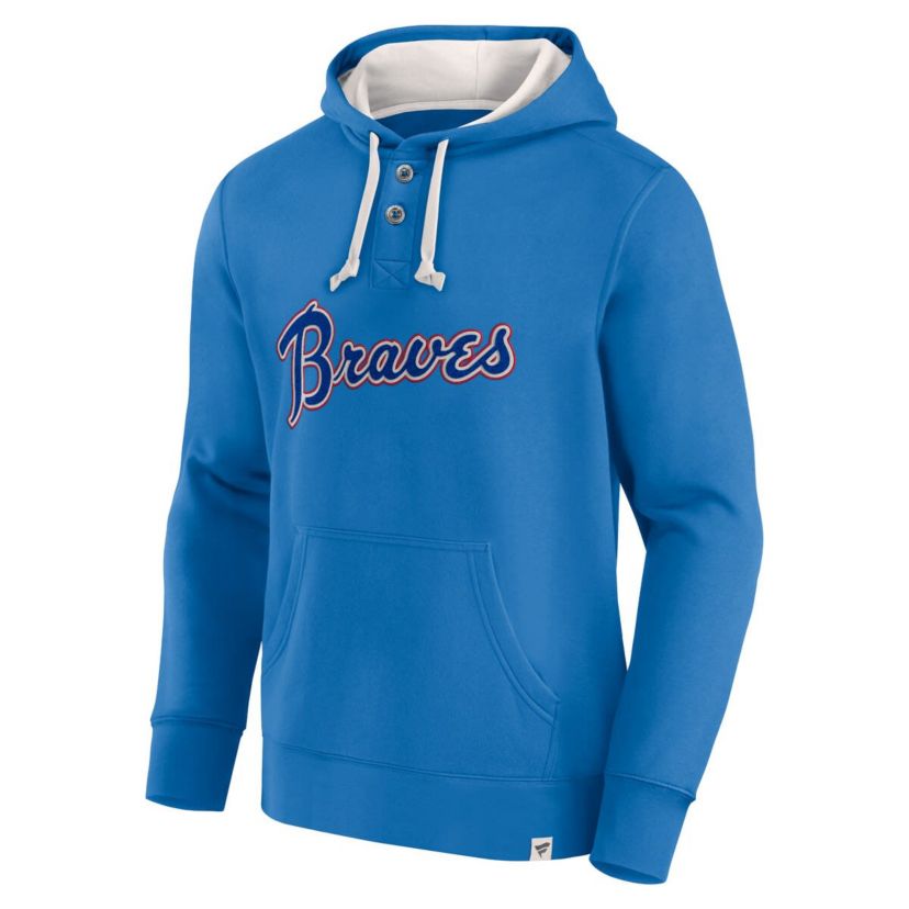 MLB Fanatics Atlanta Braves Plan for Adversity Henley Fleece Pullover Hoodie