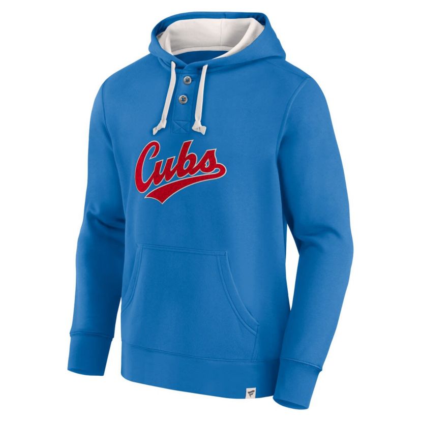 MLB Fanatics Chicago Cubs Plan for Adversity Henley Fleece Pullover Hoodie