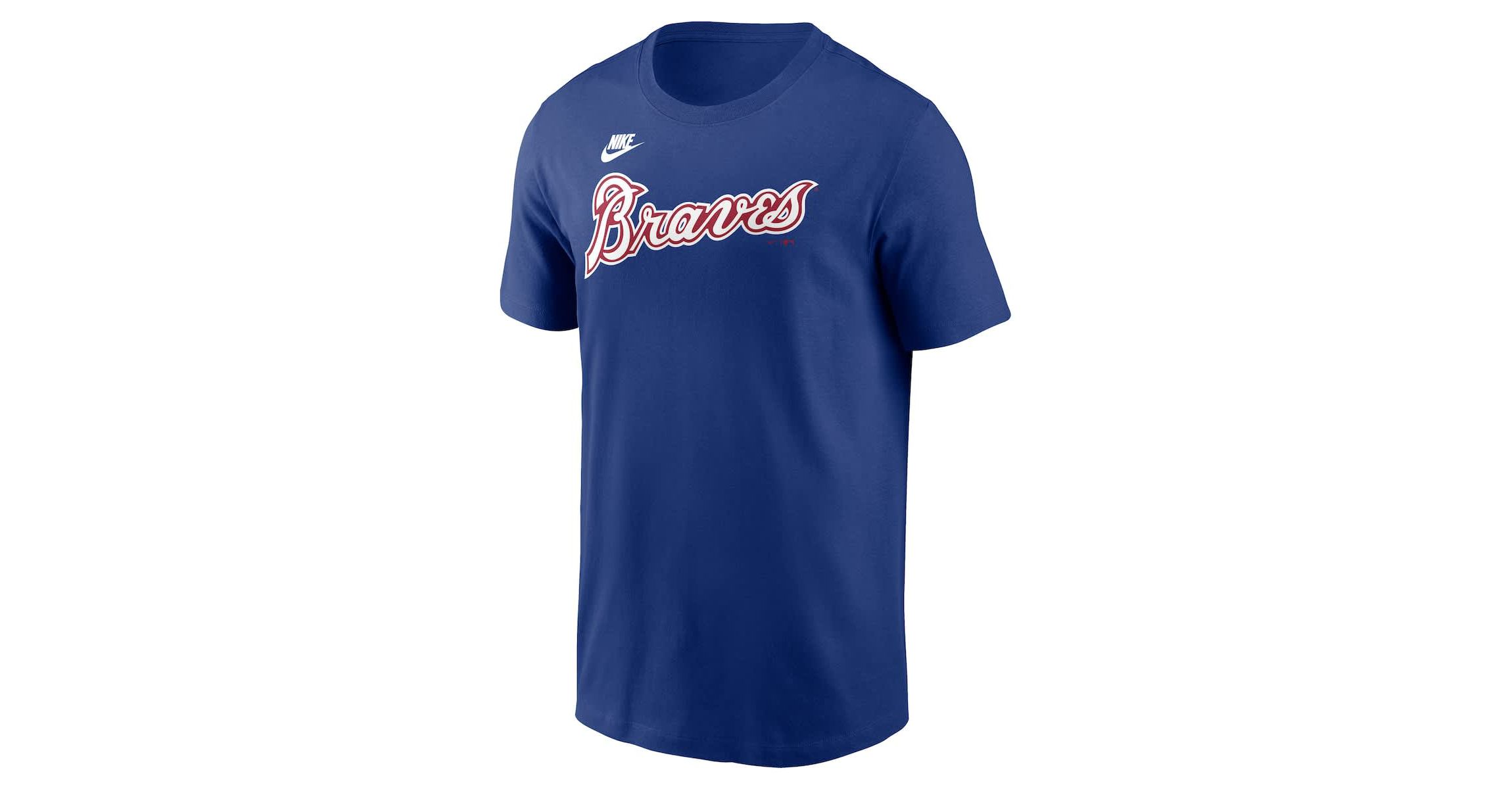 MLB Nike Hank Aaron Atlanta Braves Cooperstown Collection Fuse Name & Number T-Shirt