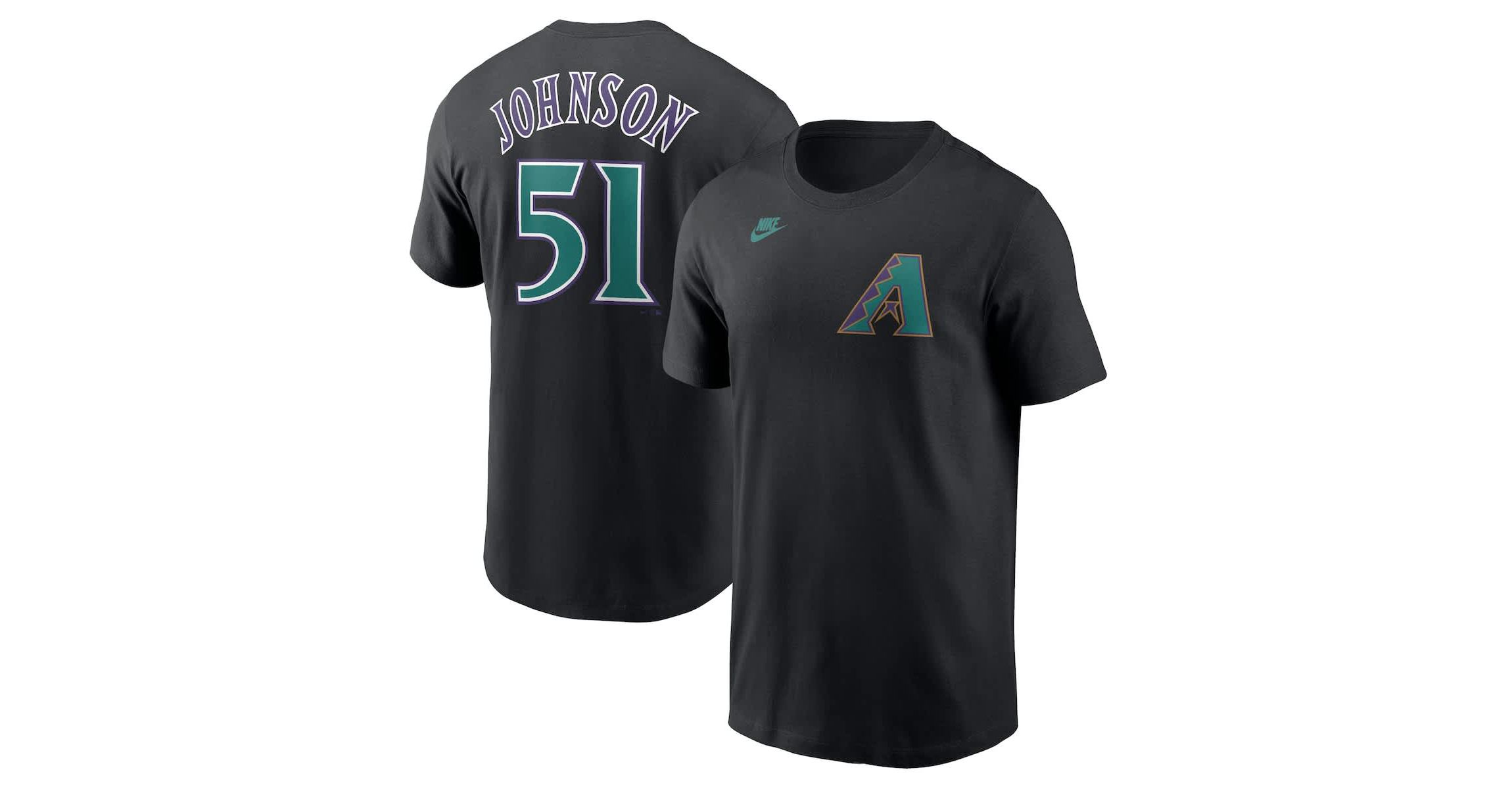 MLB Nike Randy Johnson Arizona Diamondbacks Fuse Name & Number T-Shirt