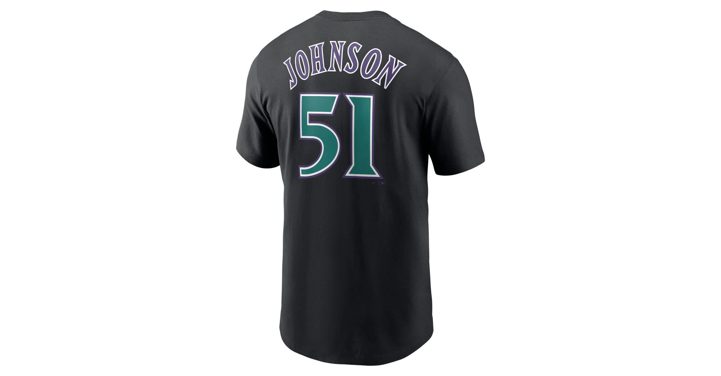 MLB Nike Randy Johnson Arizona Diamondbacks Fuse Name & Number T-Shirt