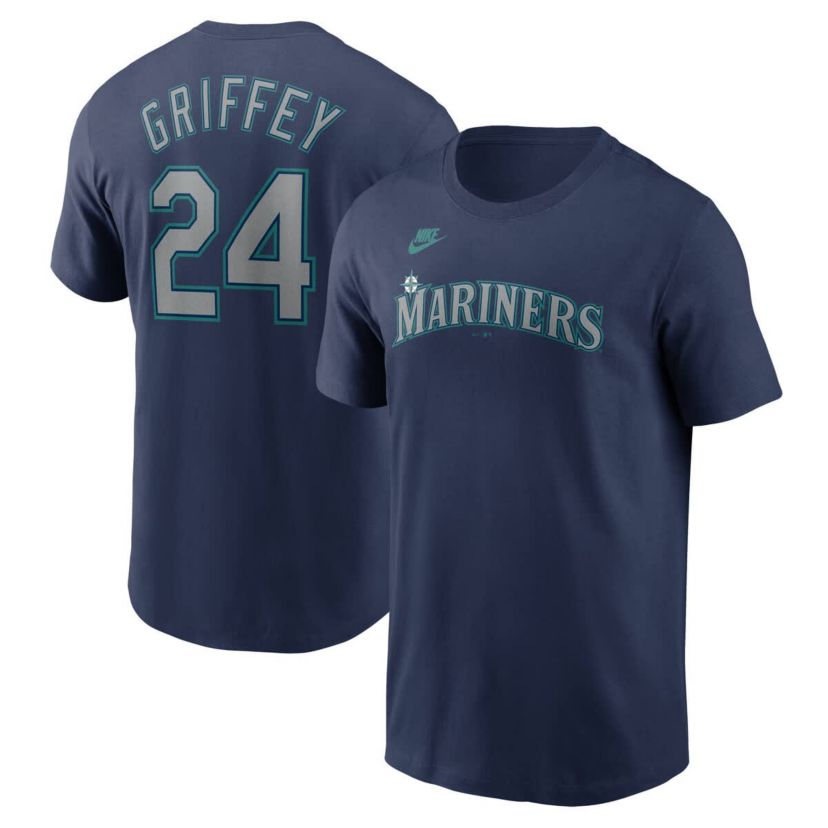 MLB Nike Ken Griffey Jr. Seattle Mariners Fuse Name & Number T-Shirt