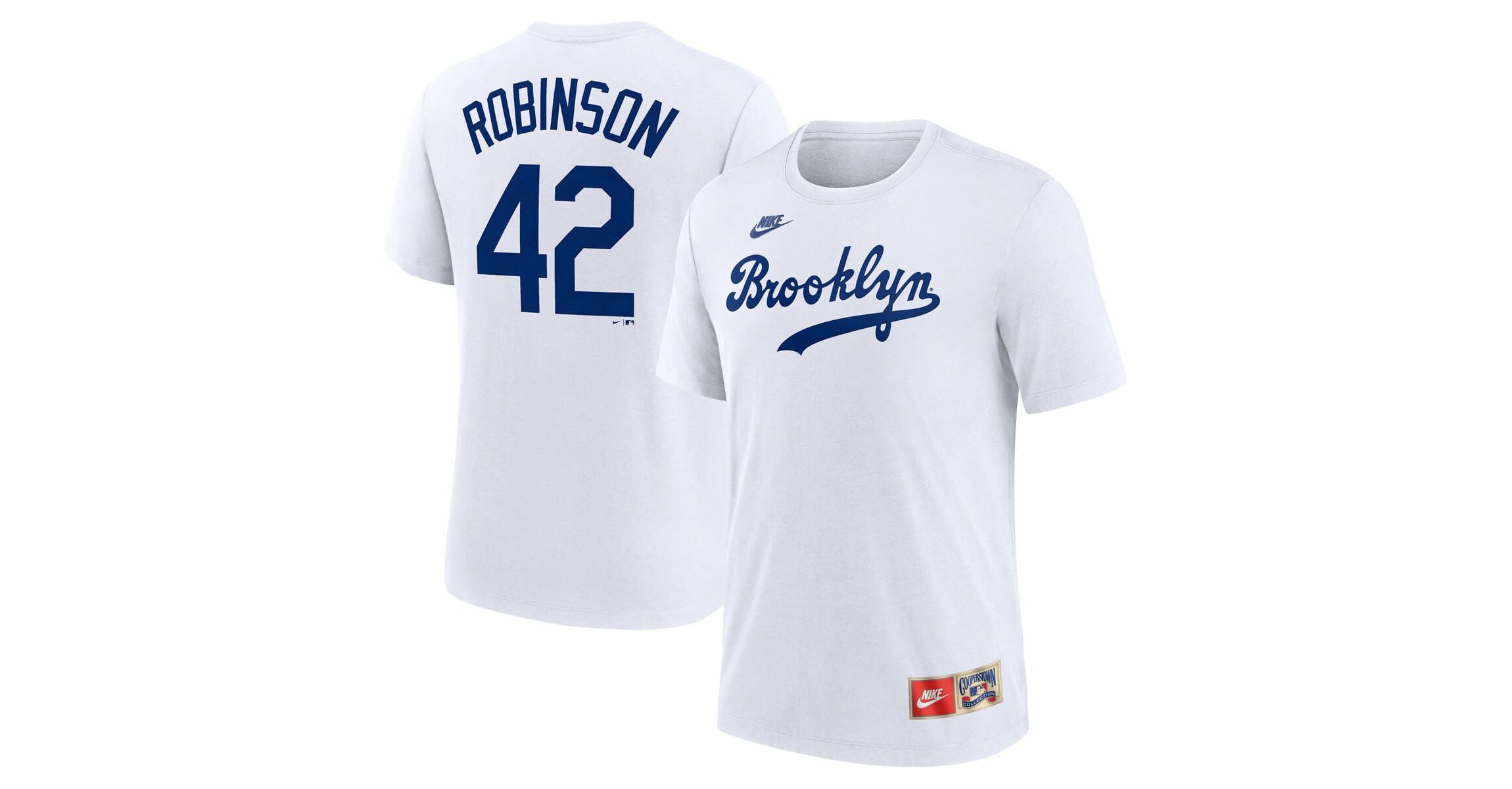 Cooperstown Teams Nike Jackie Robinson Brooklyn Dodgers Cooperstown Collection Tri-Blend Name & Number T-Shirt