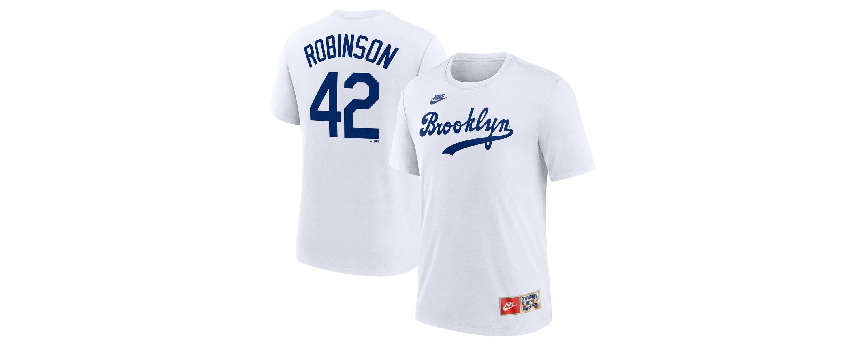 Cooperstown Teams Nike Jackie Robinson Brooklyn Dodgers Cooperstown Collection Tri-Blend Name & Number T-Shirt