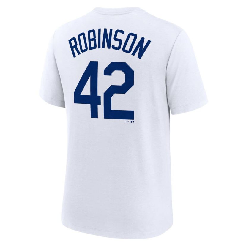 Cooperstown Teams Nike Jackie Robinson Brooklyn Dodgers Cooperstown Collection Tri-Blend Name & Number T-Shirt