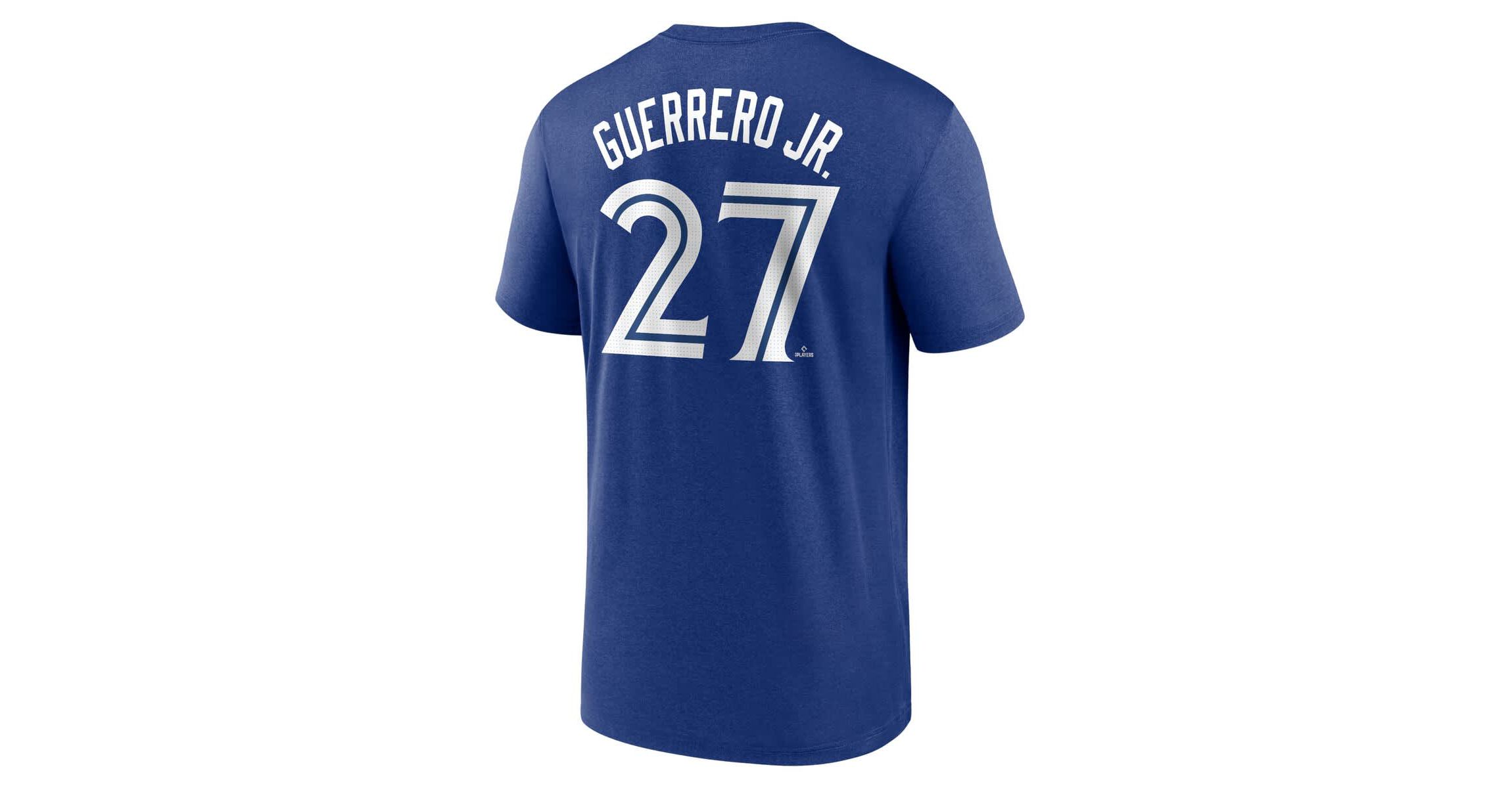 Toronto Blue Jays MLB Nike Vladimir Guerrero Jr. Toronto Jays Legend Name & Number Performance T-Shirt