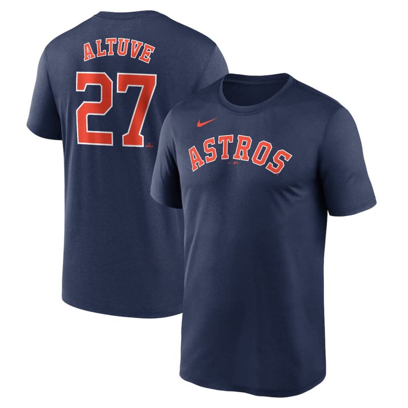 MLB Nike Jose Altuve Houston Astros Legend Name & Number Performance T-Shirt