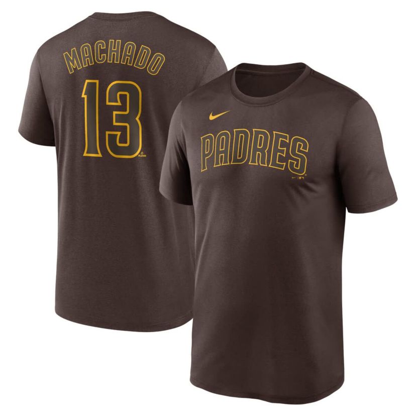 MLB Nike Manny Machado San Diego Padres Legend Name & Number Performance T-Shirt