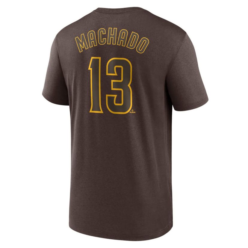 MLB Nike Manny Machado San Diego Padres Legend Name & Number Performance T-Shirt