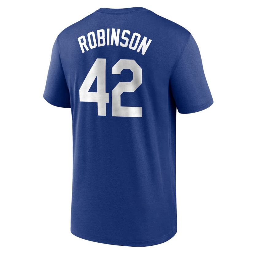 Cooperstown Teams Nike Jackie Robinson Brooklyn Dodgers Legend Name & Number Performance T-Shirt