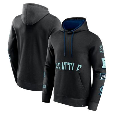 Men's NHL Fanatics Seattle Kraken Wild Winner Pullover Hoodie, Black, Small