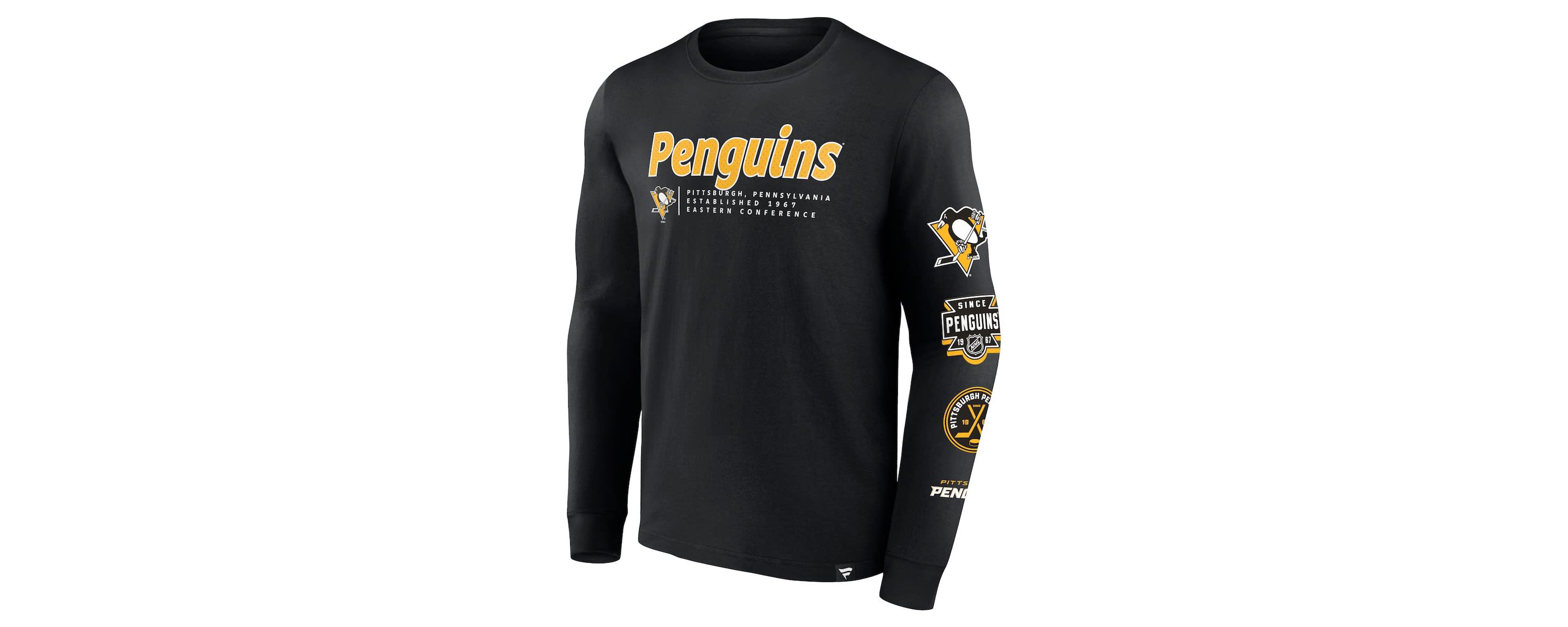 NHL Fanatics Pittsburgh Penguins Strike the Goal Long Sleeve T-Shirt
