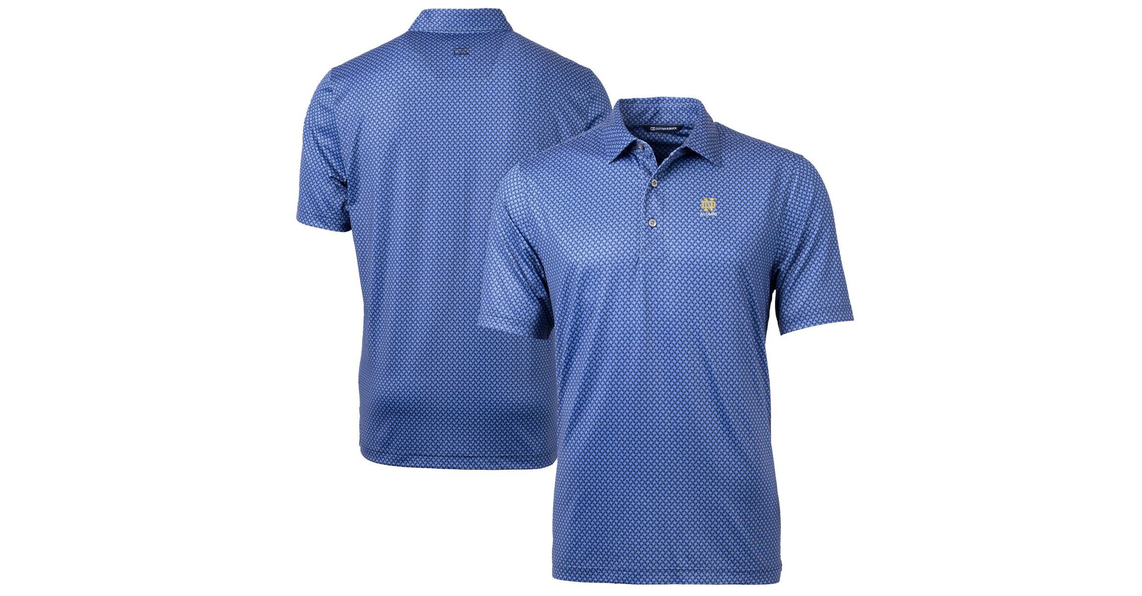 NCAA Notre Dame Fighting Irish Alumni Logo Pike Banner Print Stretch Polo
