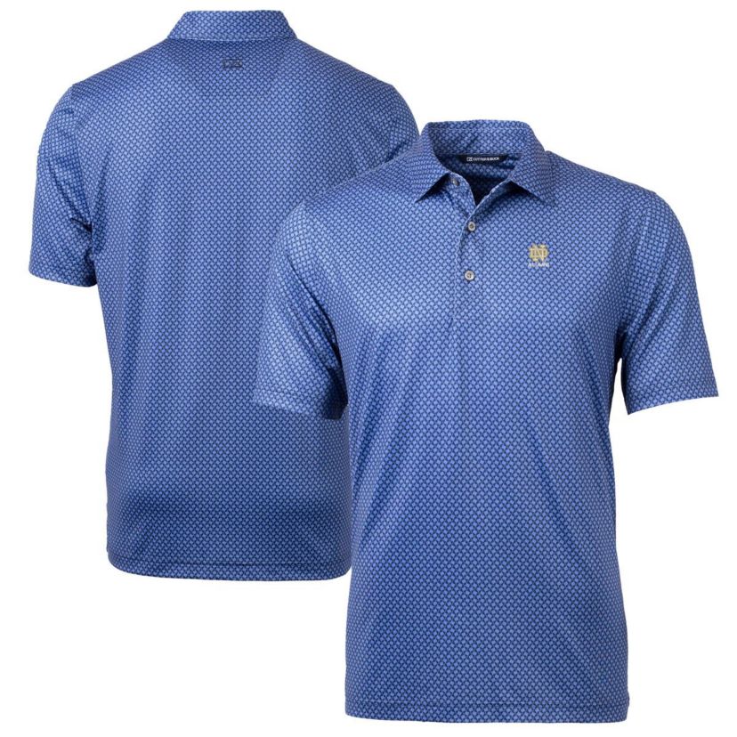 NCAA Notre Dame Fighting Irish Alumni Logo Pike Banner Print Stretch Polo