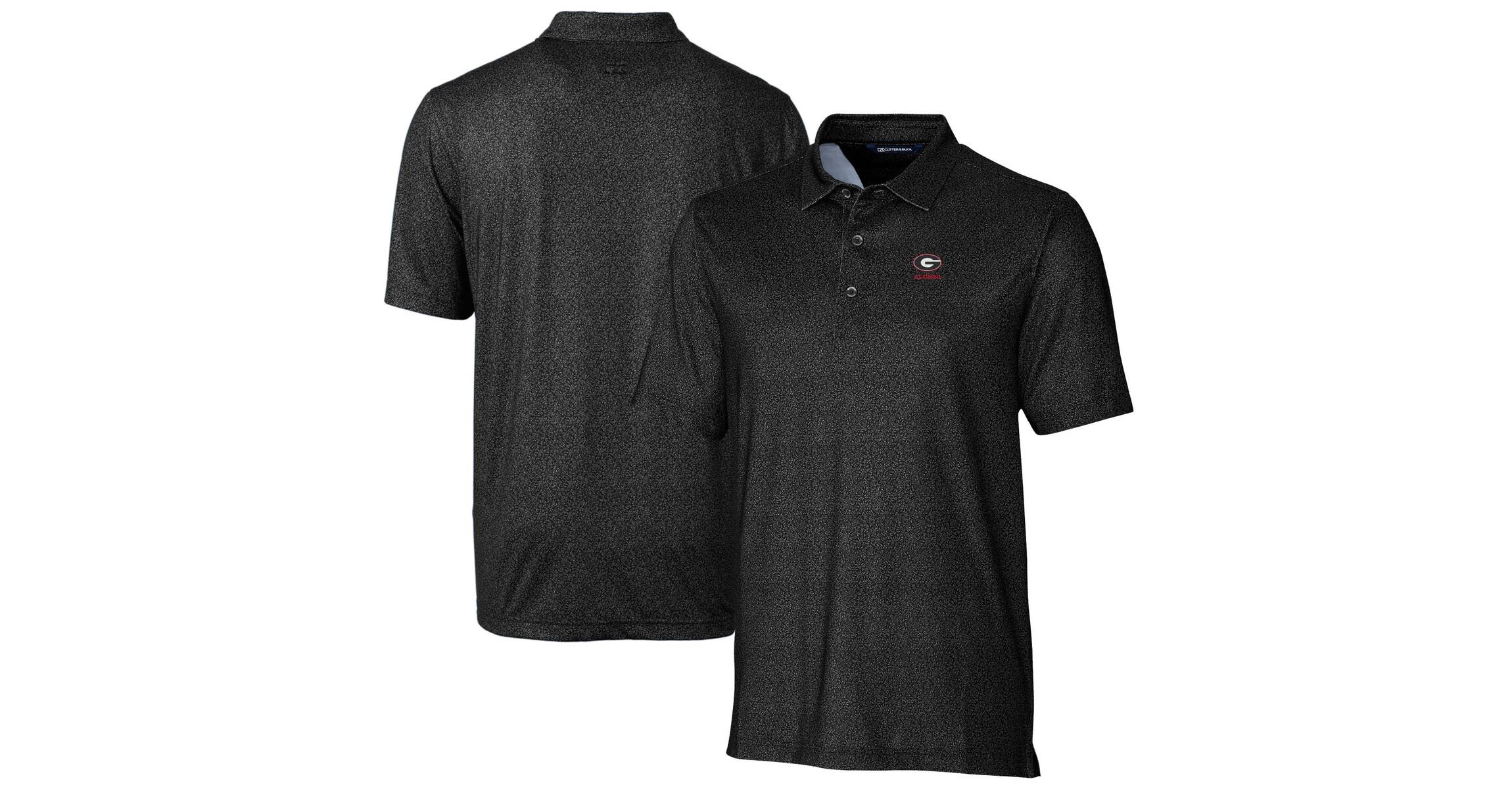 NCAA Georgia Bulldogs Alumni Logo Pike Micro Floral Print Stretch Polo