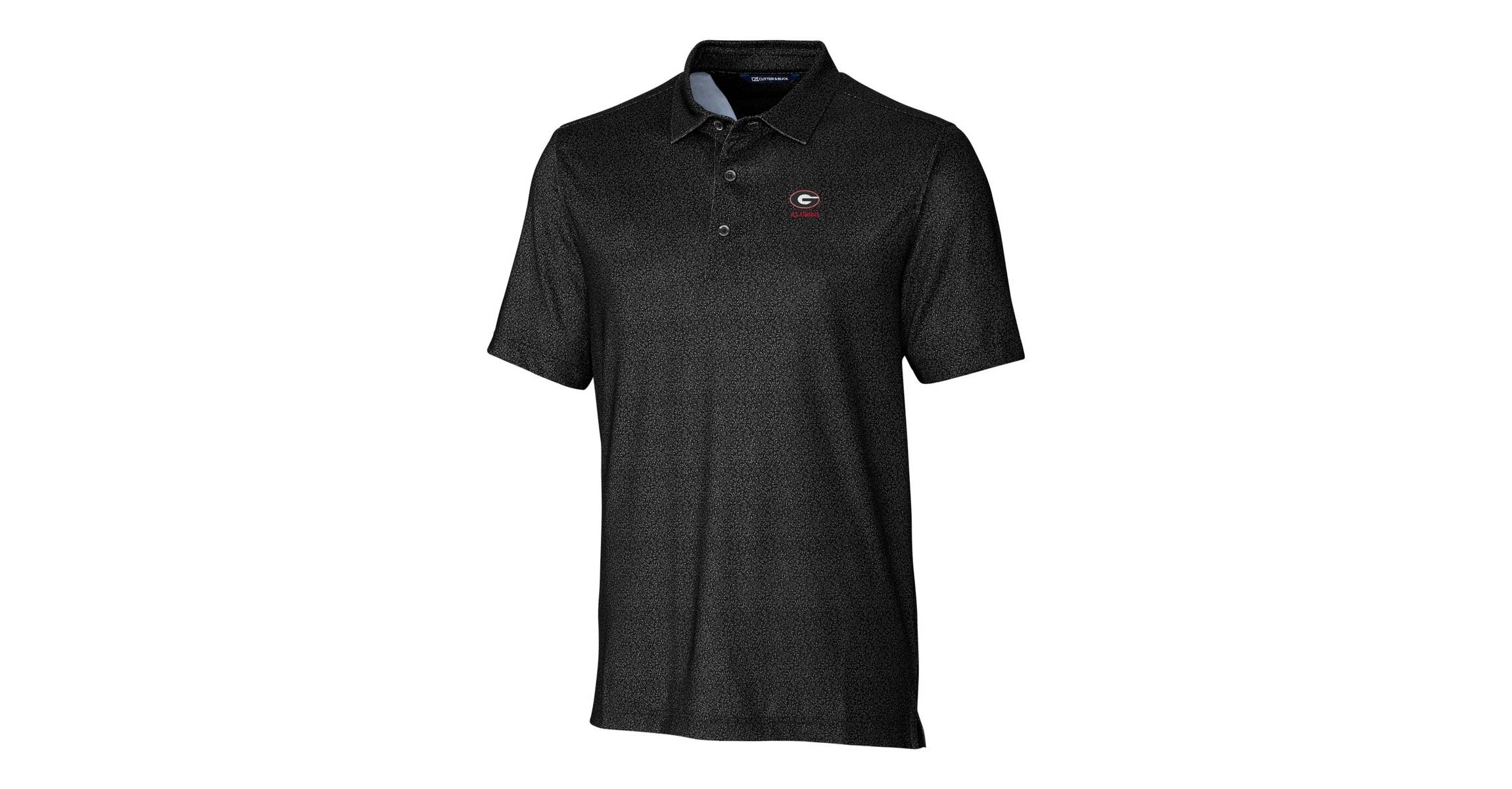 NCAA Georgia Bulldogs Alumni Logo Pike Micro Floral Print Stretch Polo