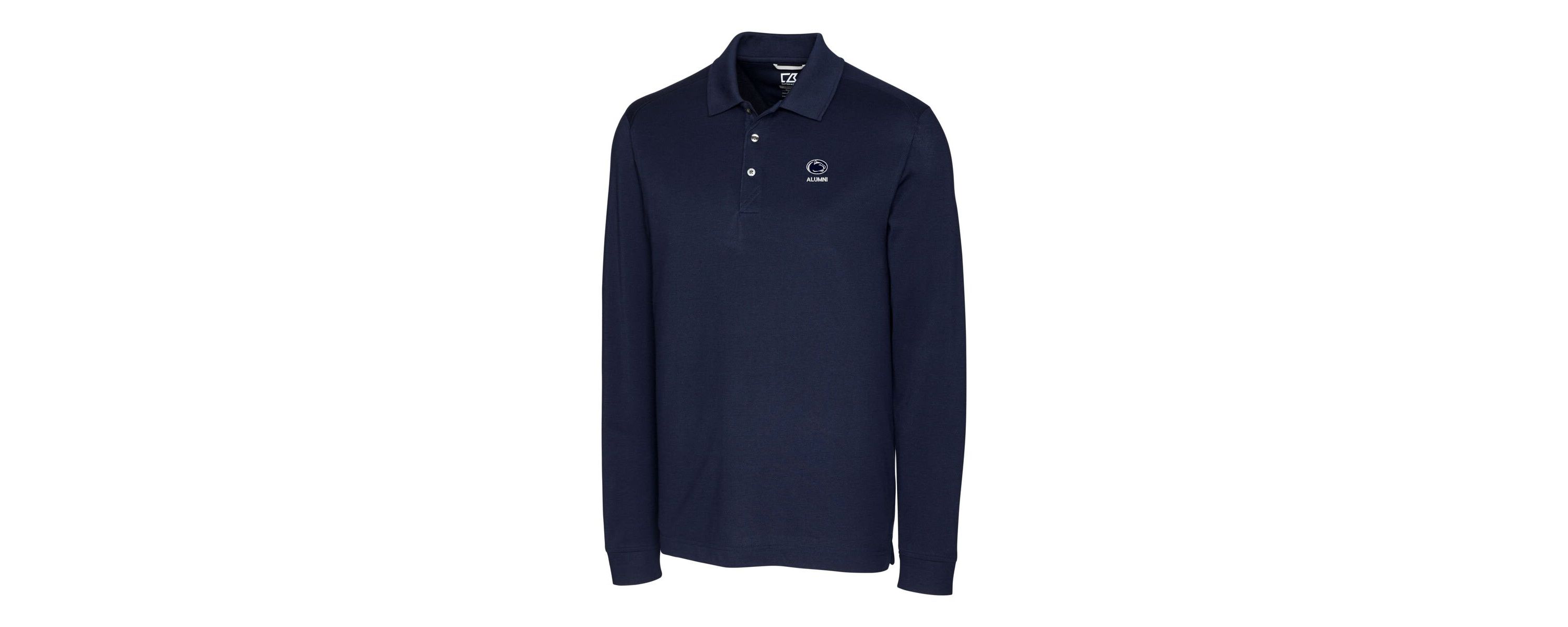 NCAA Penn State Nittany Lions Alumni Logo Advantage Tri-Blend Pique Long Sleeve DryTec Polo