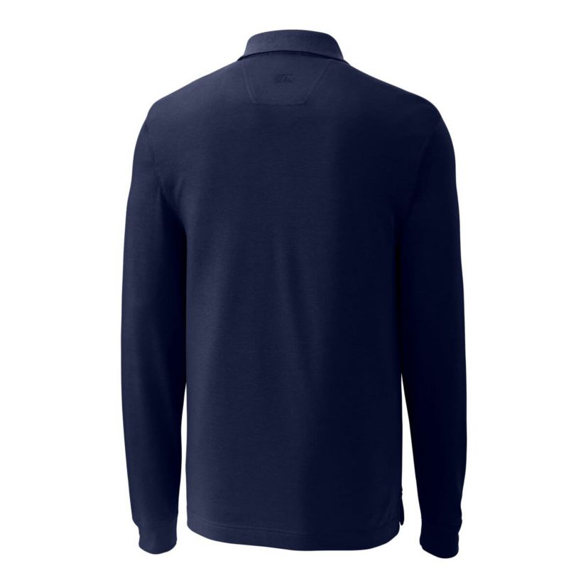 NCAA Notre Dame Fighting Irish Alumni Logo Advantage Tri-Blend Pique Long Sleeve DryTec Polo
