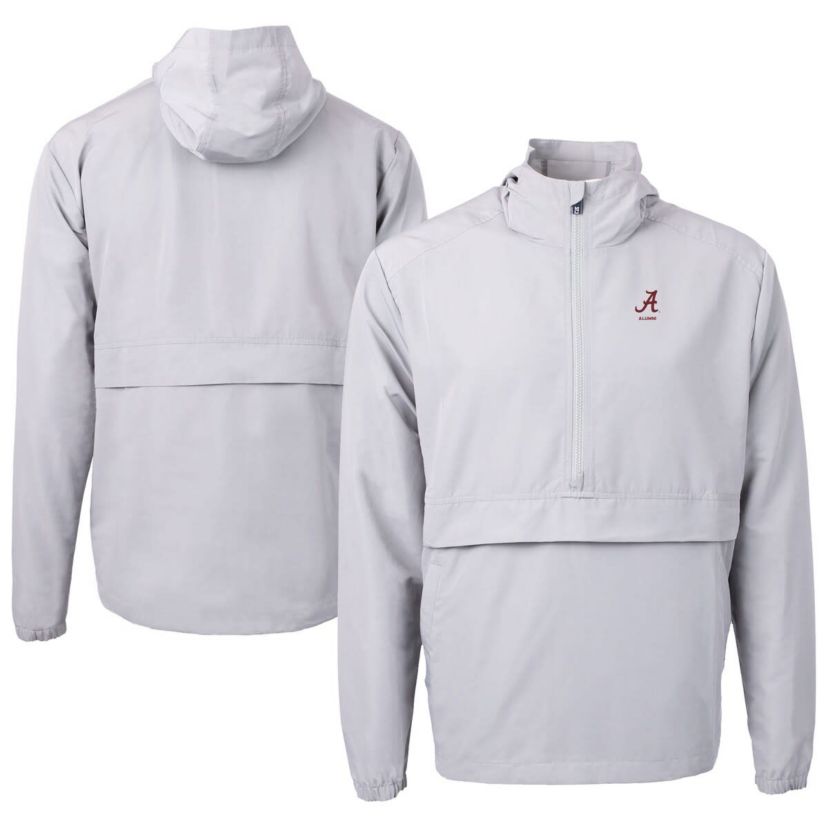 Alabama Crimson Tide NCAA Alabama Tide Alumni Logo Charter Eco Knit Recycled Anorak Half-Zip Jacket
