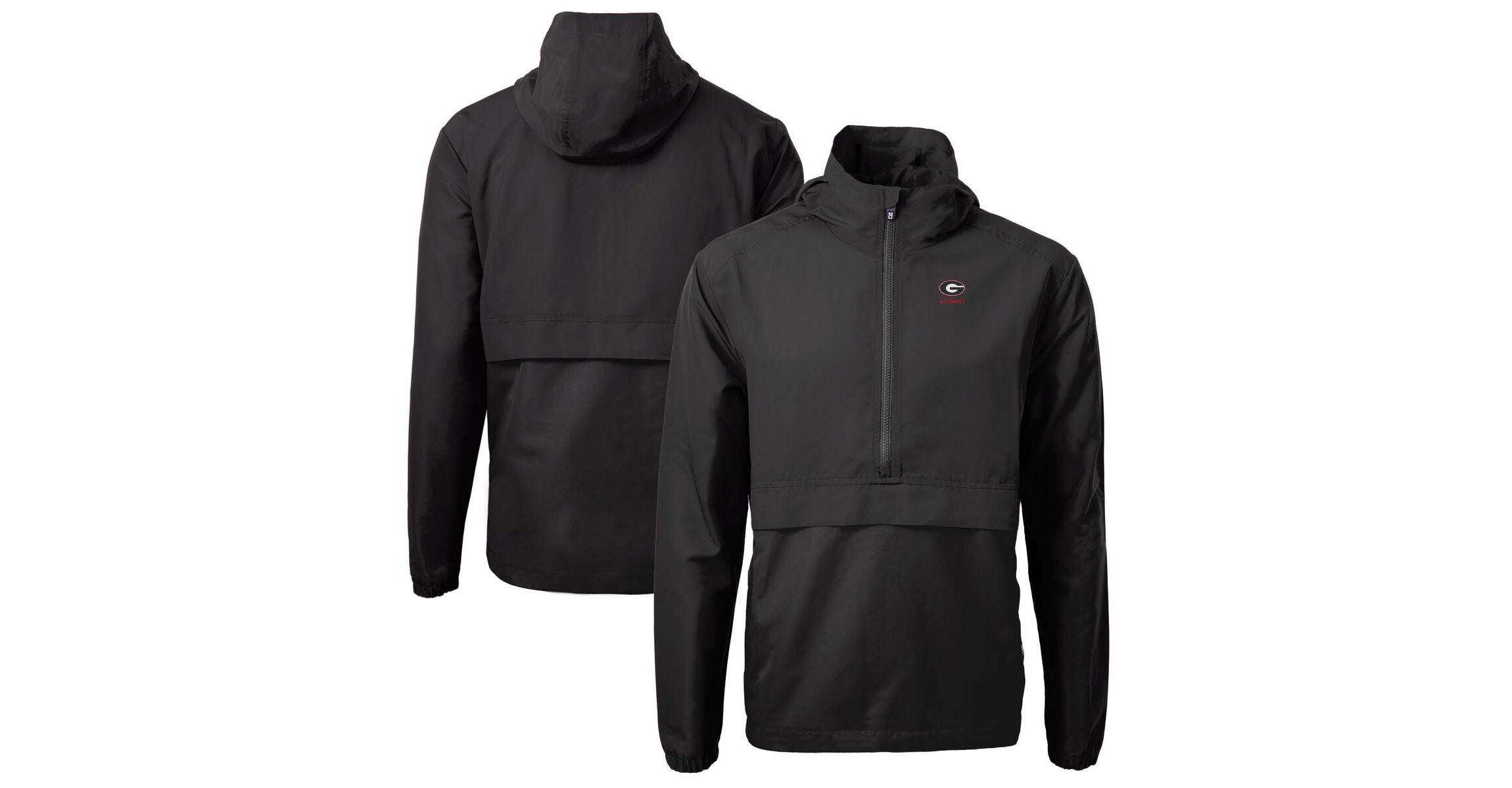 NCAA Georgia Bulldogs Alumni Logo Charter Eco Knit Recycled Anorak Half-Zip Jacket