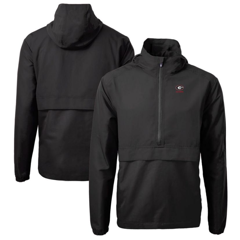 NCAA Georgia Bulldogs Alumni Logo Charter Eco Knit Recycled Anorak Half-Zip Jacket