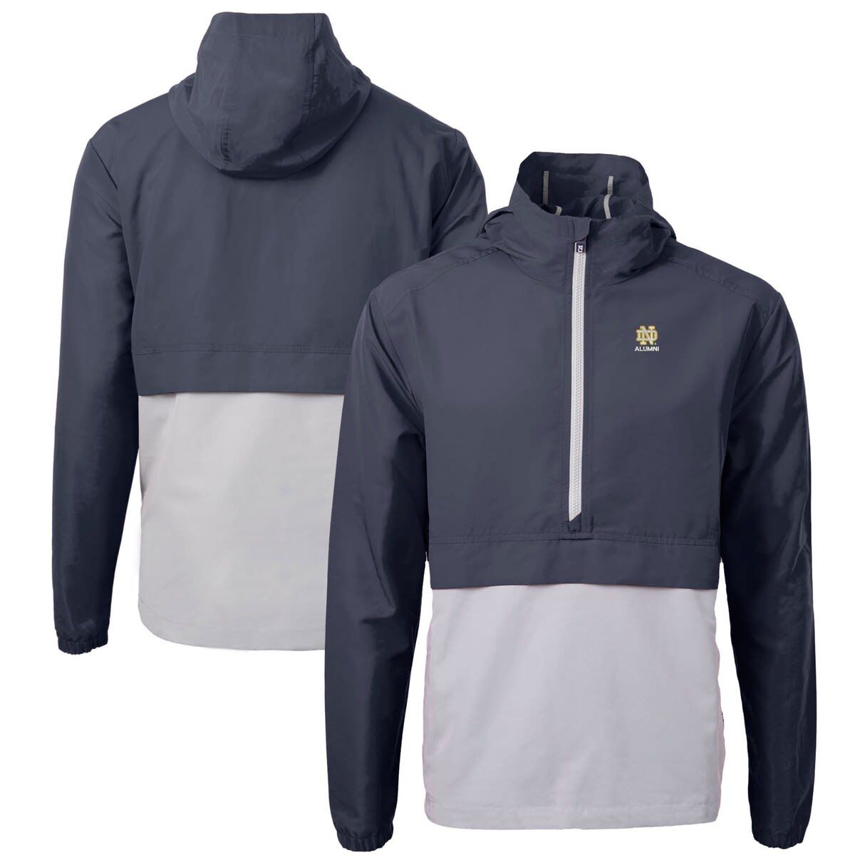 NCAA Notre Dame Fighting Irish Alumni Logo Charter Eco Knit Recycled Anorak Half-Zip Jacket