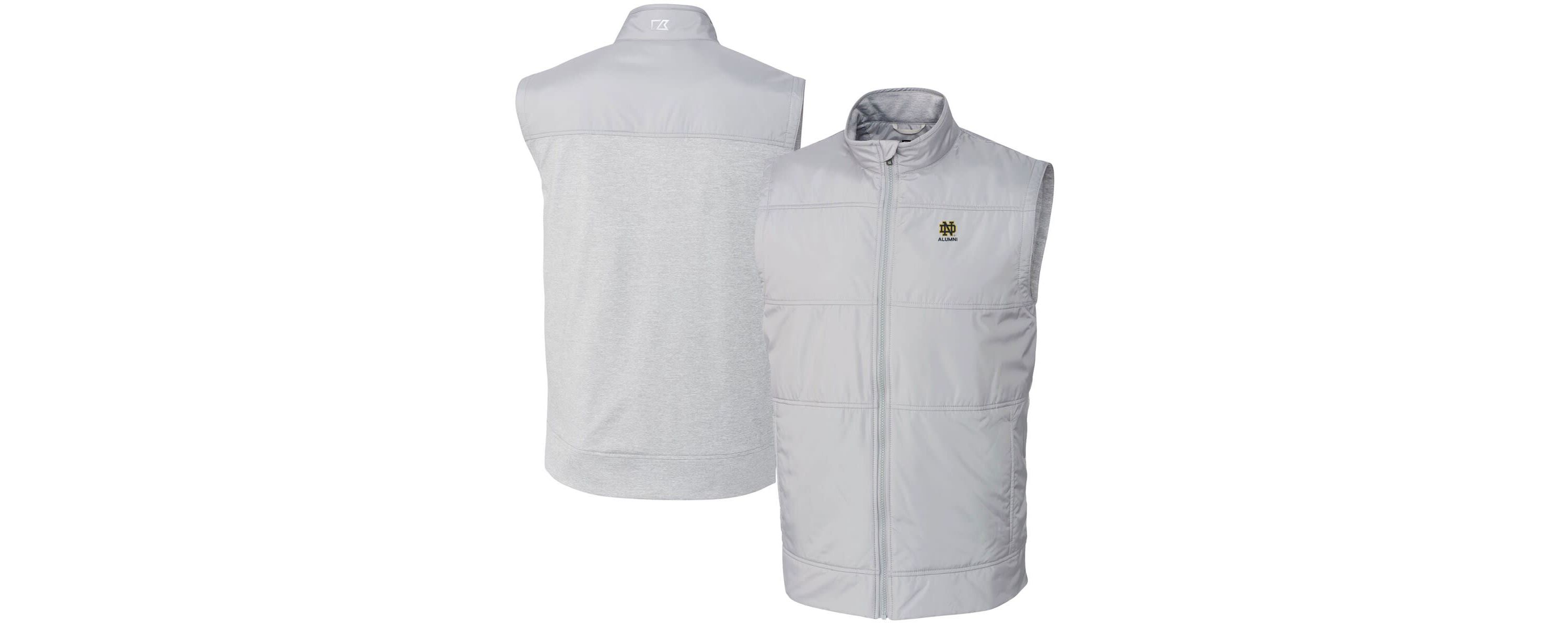 NCAA Notre Dame Fighting Irish Alumni Logo Stealth Hybrid Quilted Windbreaker Full-Zip Vest