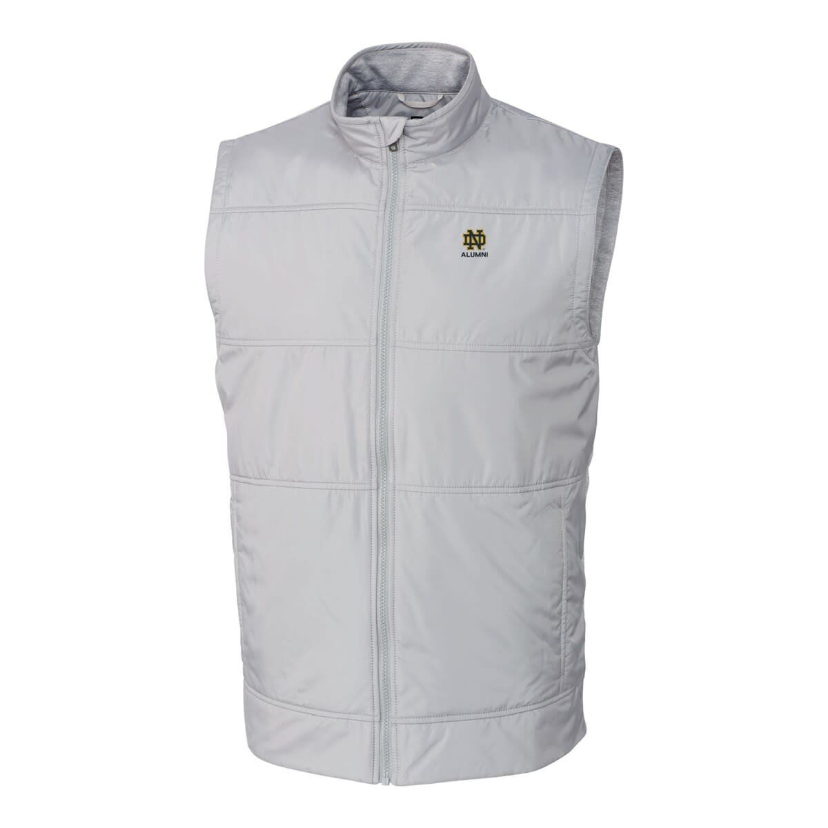 NCAA Notre Dame Fighting Irish Alumni Logo Stealth Hybrid Quilted Windbreaker Full-Zip Vest