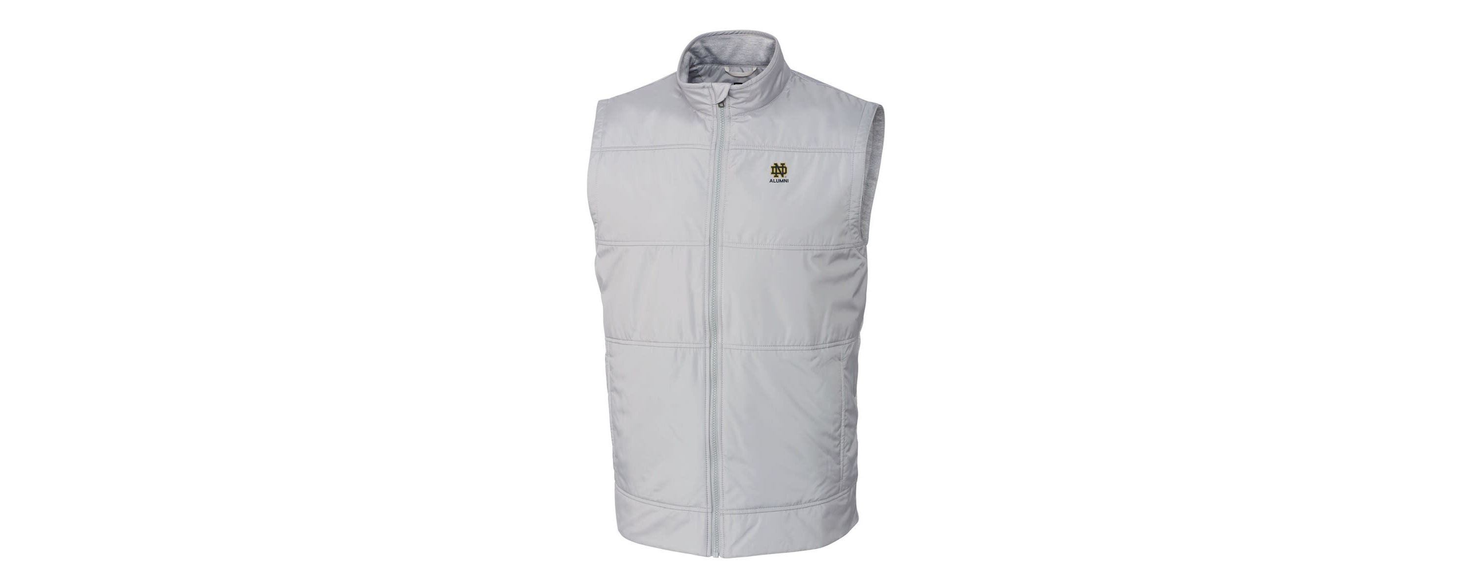 NCAA Notre Dame Fighting Irish Alumni Logo Stealth Hybrid Quilted Windbreaker Full-Zip Vest