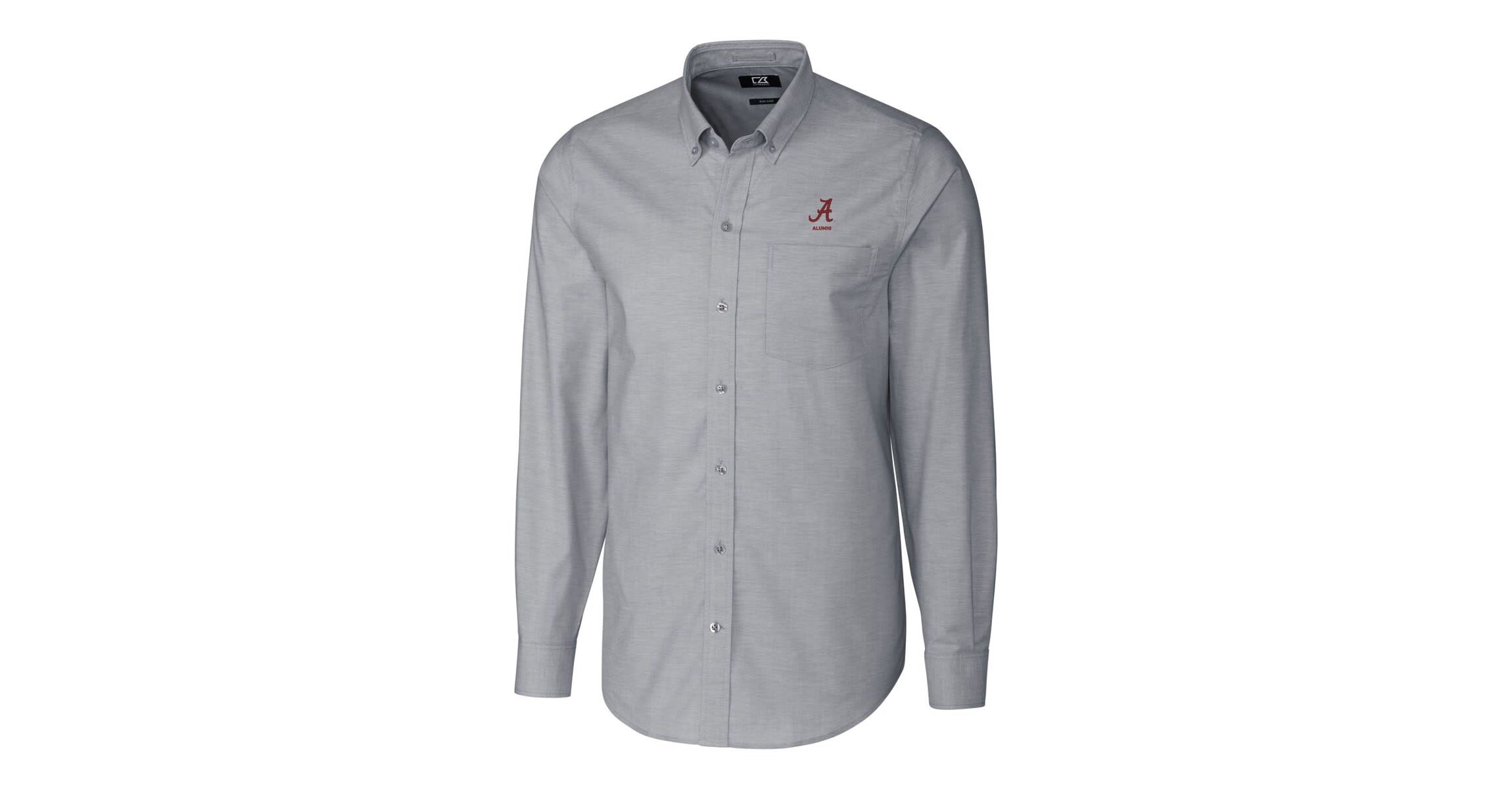Alabama Crimson Tide NCAA Alabama Tide Alumni Logo Stretch Oxford Long Sleeve Button-Down Shirt