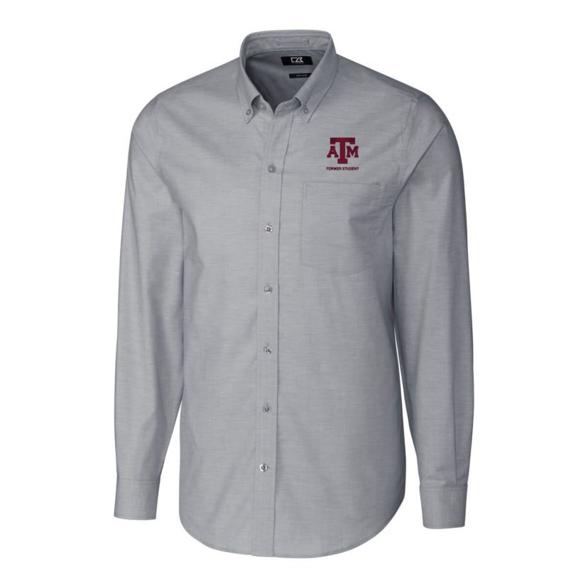 NCAA Texas A&M Aggies Alumni Logo Stretch Oxford Long Sleeve Button-Down Shirt