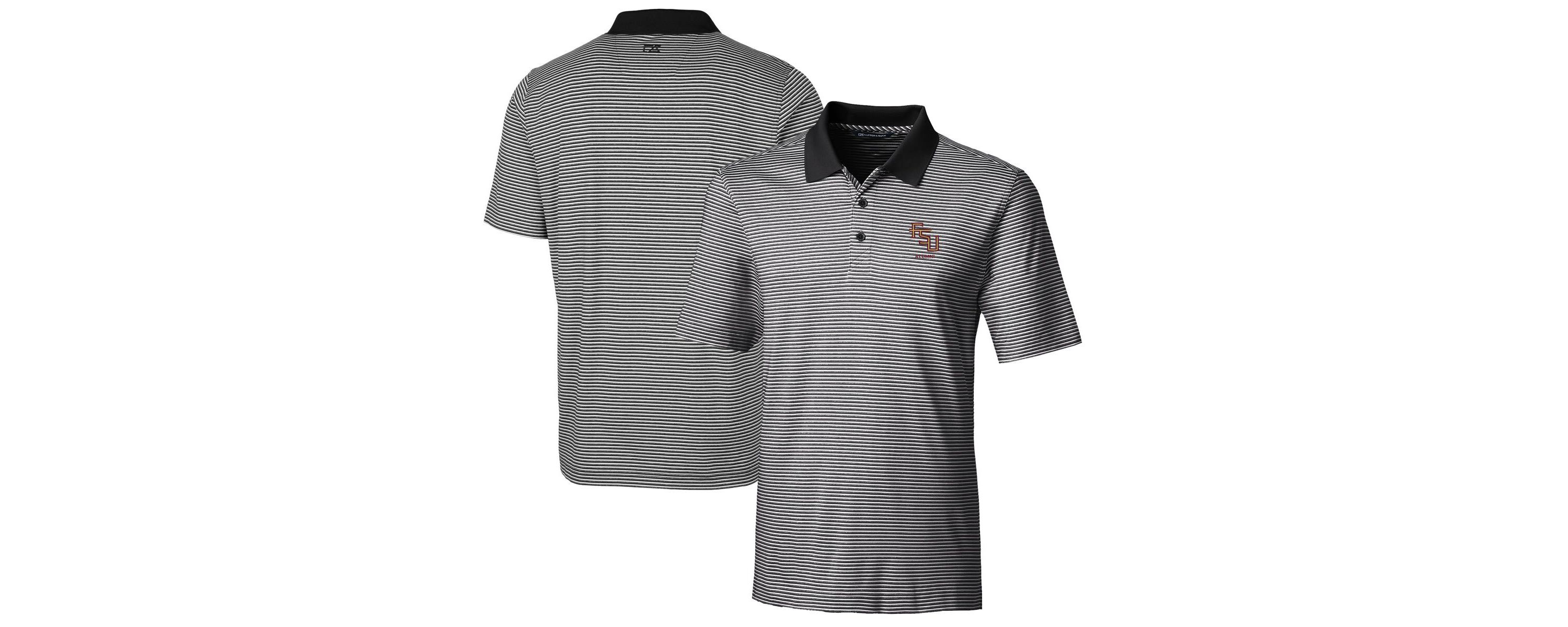 NCAA Florida State Seminoles Alumni Logo Forge Tonal Stripe Stretch Polo