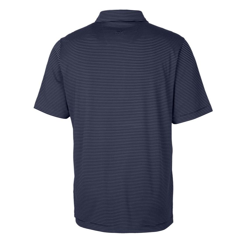NCAA West Virginia Mountaineers Alumni Logo Forge Pencil Stripe Stretch DryTec Polo