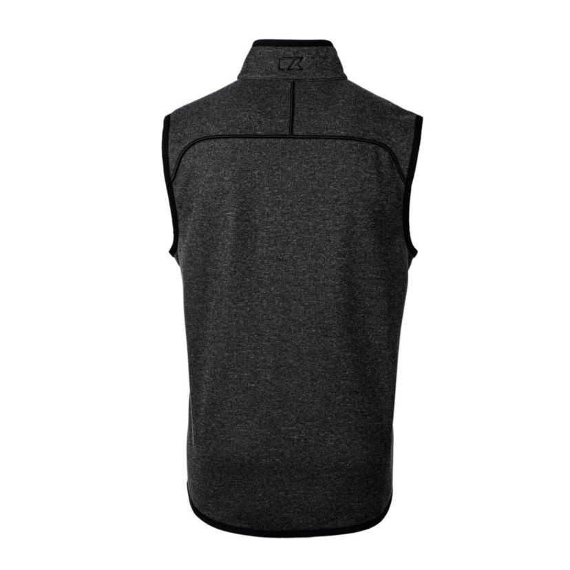 NCAA Heather Georgia Bulldogs Alumni Logo Mainsail Sweater Knit Fleece Full-Zip Vest