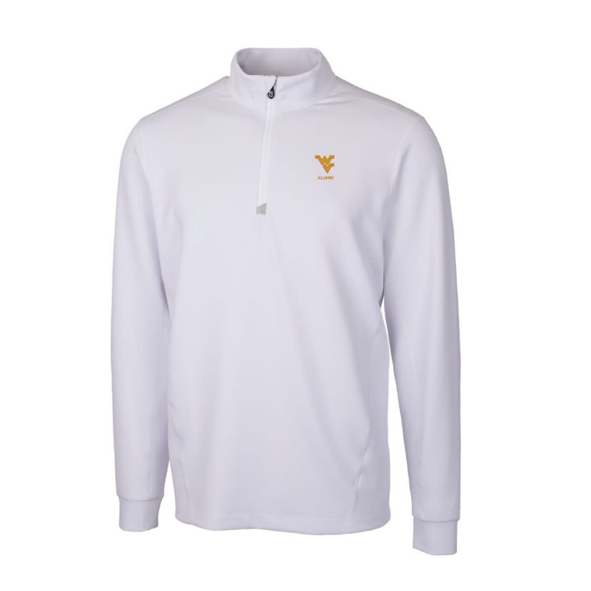 NCAA West Virginia Mountaineers Alumni Logo Traverse Stretch Quarter-Zip Pullover Top