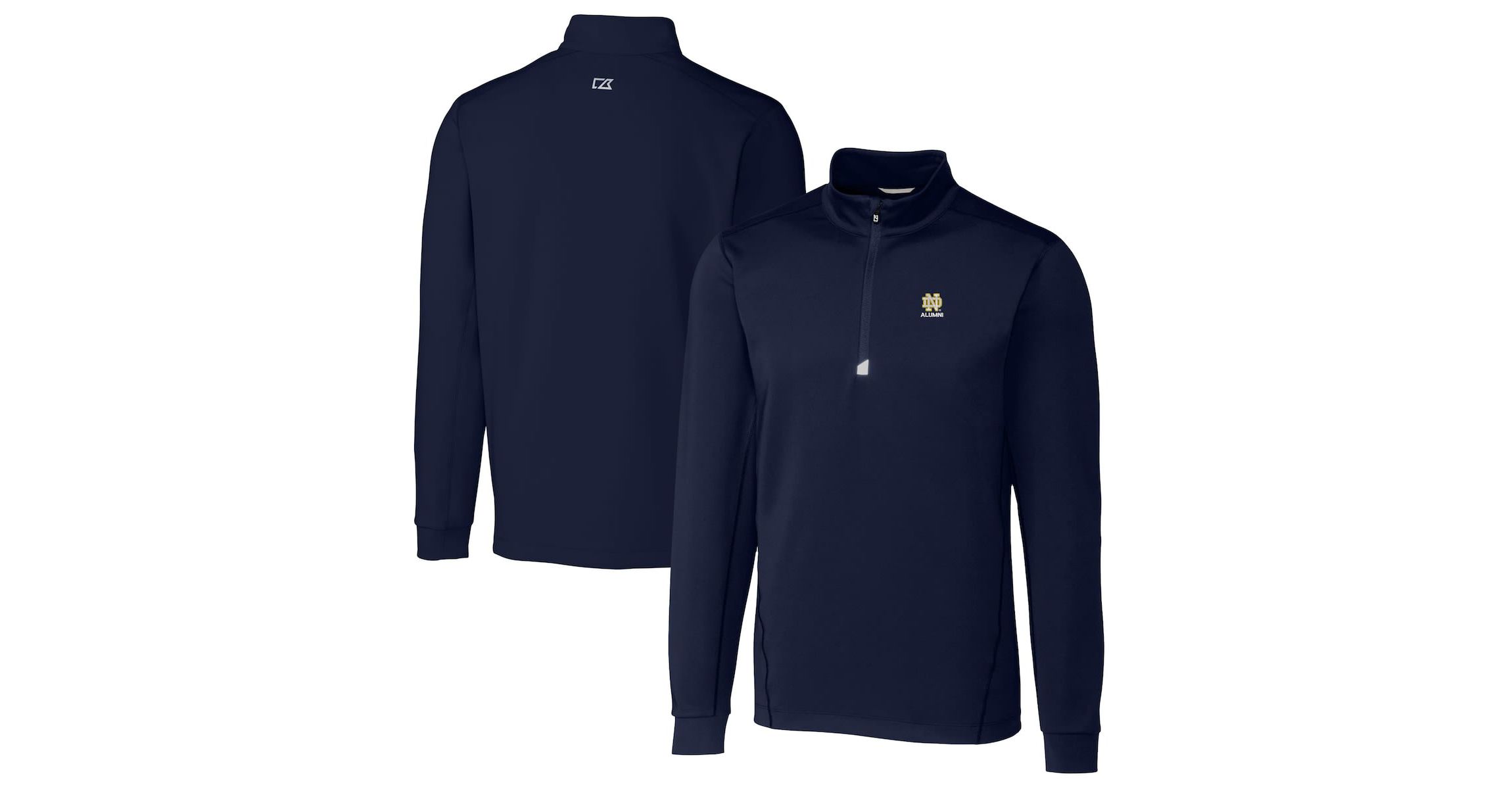 NCAA Notre Dame Fighting Irish Alumni Logo Traverse Stretch Quarter-Zip Pullover Top