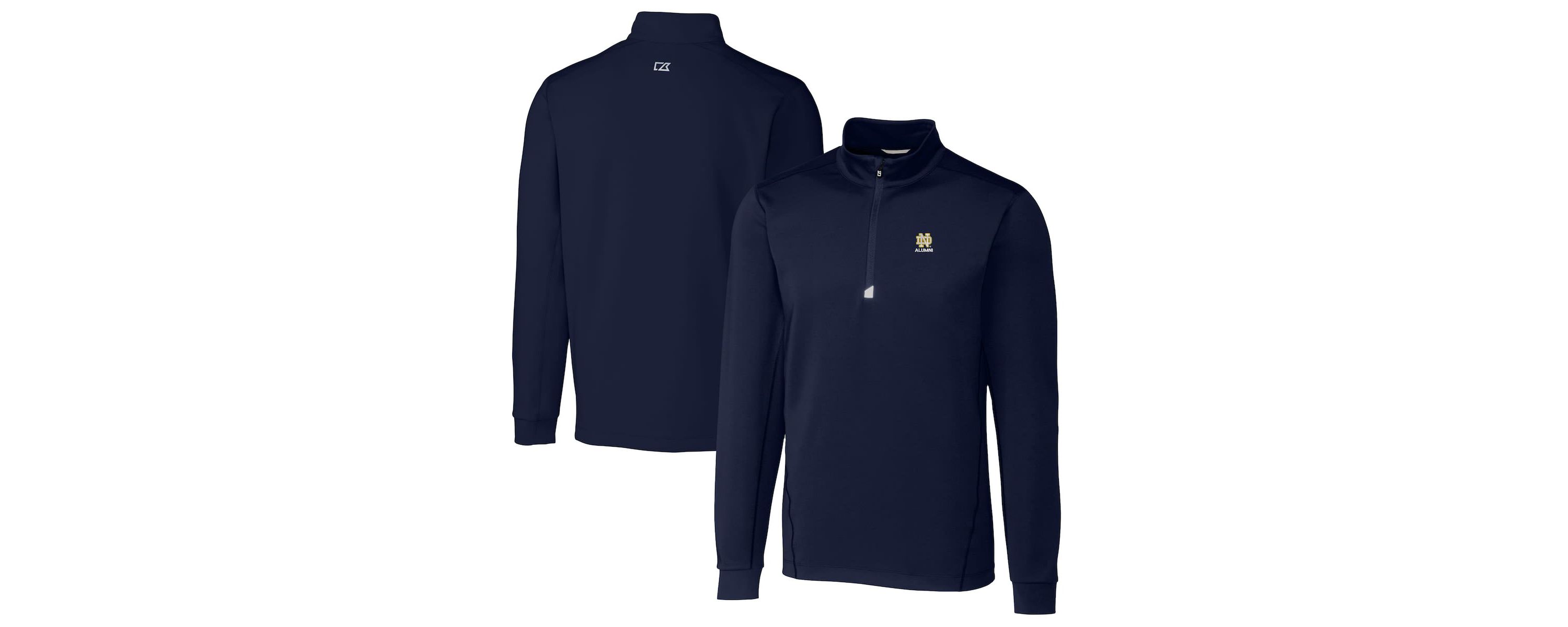 NCAA Notre Dame Fighting Irish Alumni Logo Traverse Stretch Quarter-Zip Pullover Top