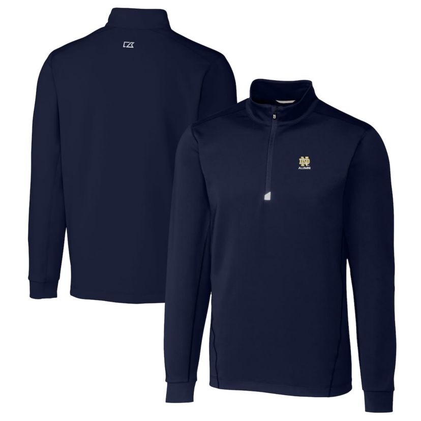 NCAA Notre Dame Fighting Irish Alumni Logo Traverse Stretch Quarter-Zip Pullover Top