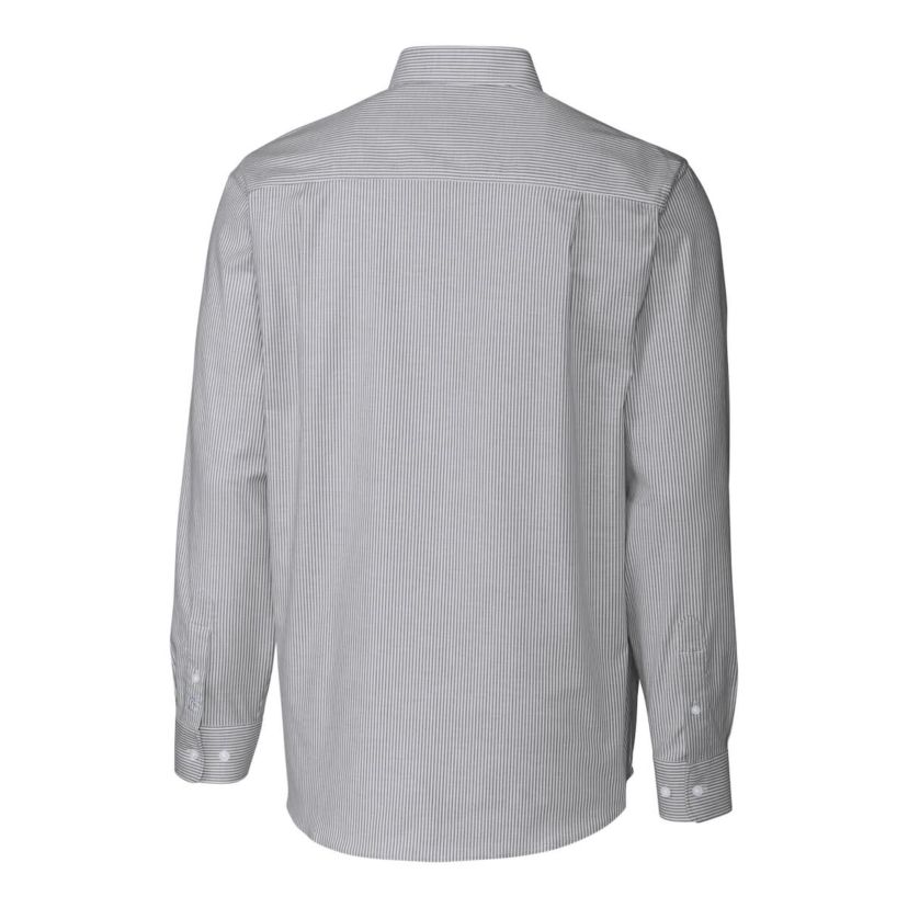 NCAA Oklahoma State Cowboys Alumni Logo Stretch Oxford Stripe Long Sleeve Button-Down Shirt