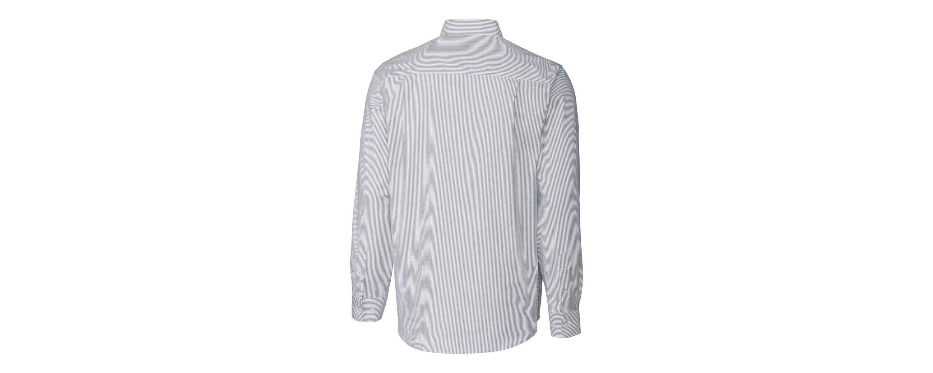 NCAA Light Notre Dame Fighting Irish Alumni Logo Stretch Oxford Stripe Long Sleeve Button-Down Shirt