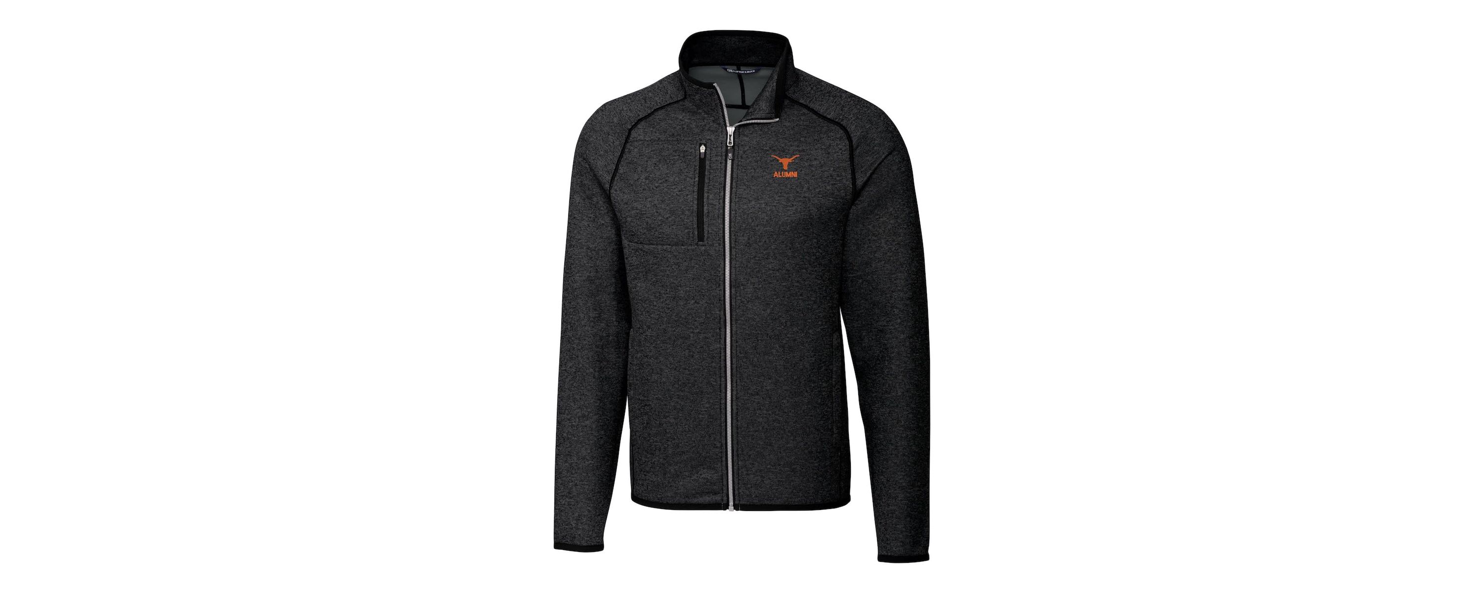 NCAA Heather Texas Longhorns Alumni Logo Mainsail Sweater-Knit Full-Zip Jacket