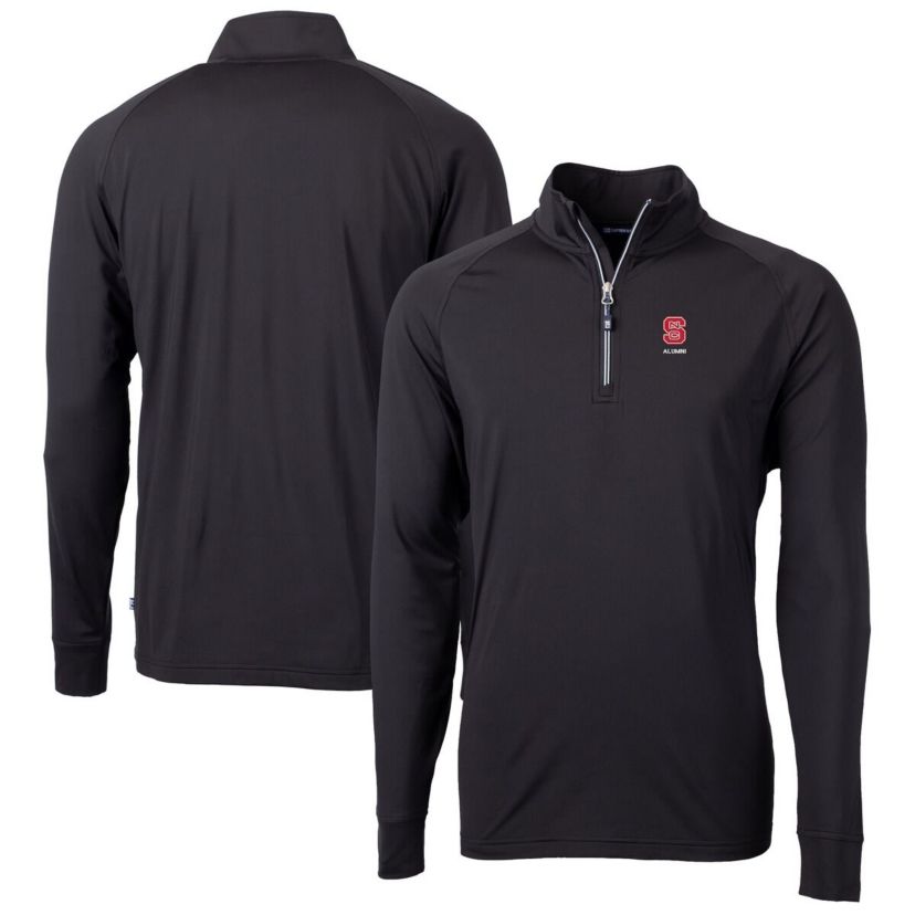 NCAA NC State Wolfpack Alumni Logo Adapt Eco Knit Stretch Recycled Quarter-Zip Pullover Top