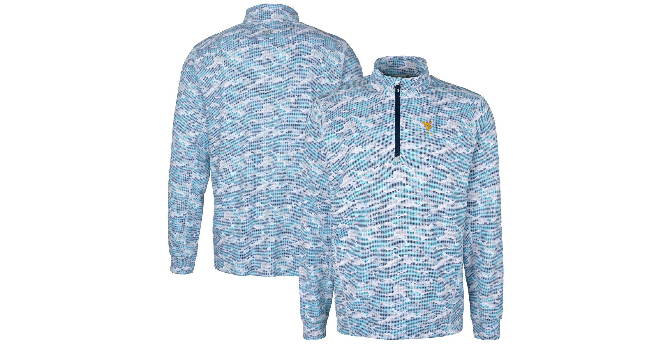 NCAA West Virginia Mountaineers Alumni Logo Traverse Print Stretch Quarter-Zip Pullover Top