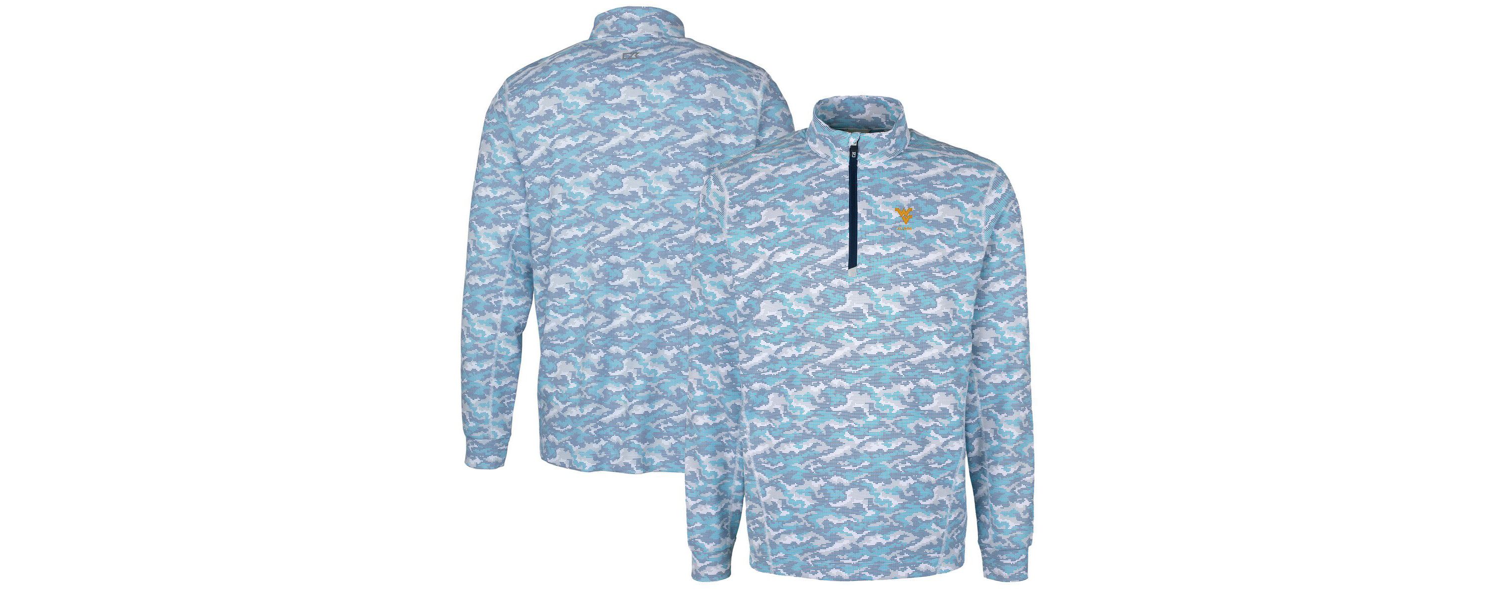 NCAA West Virginia Mountaineers Alumni Logo Traverse Print Stretch Quarter-Zip Pullover Top