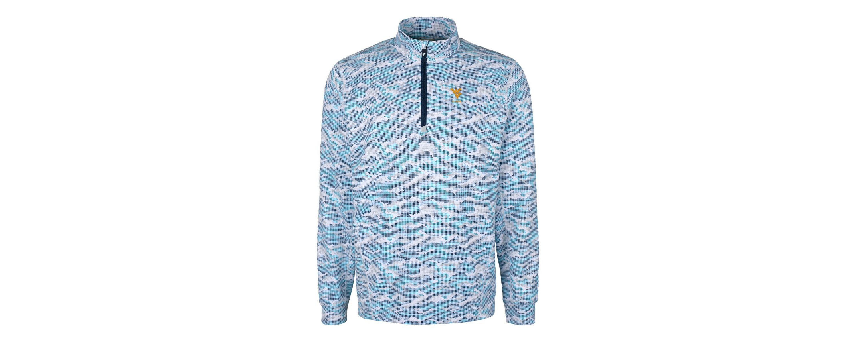 NCAA West Virginia Mountaineers Alumni Logo Traverse Print Stretch Quarter-Zip Pullover Top