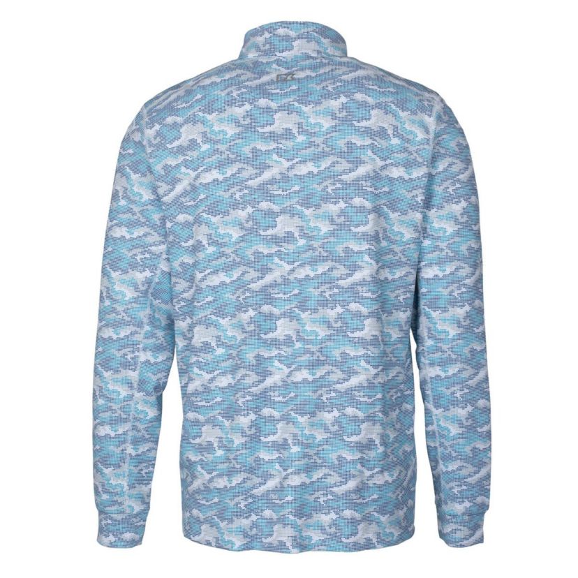 NCAA West Virginia Mountaineers Alumni Logo Traverse Print Stretch Quarter-Zip Pullover Top