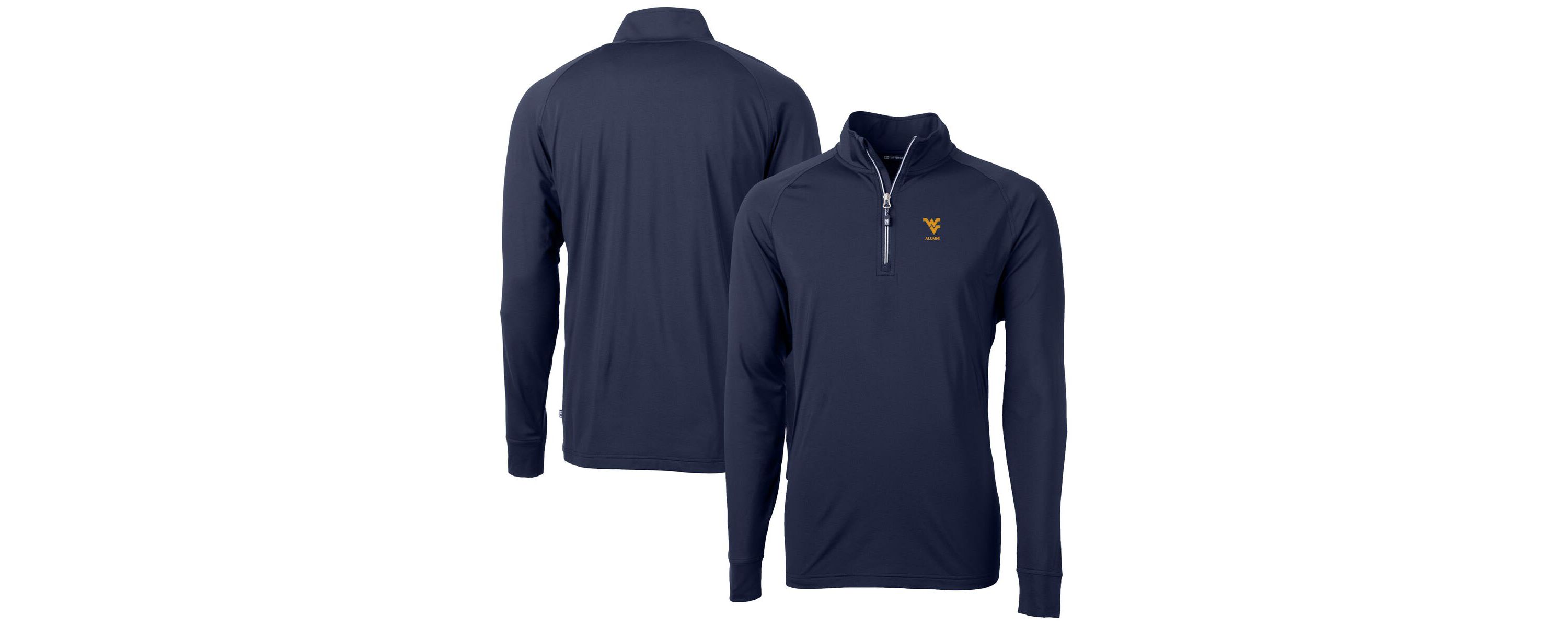 NCAA West Virginia Mountaineers Alumni Logo Adapt Eco Knit Stretch Recycled Quarter-Zip Pullover Top