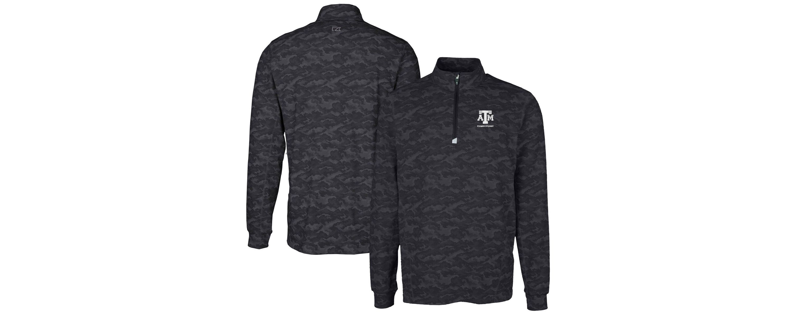 NCAA Texas A&M Aggies Alumni Logo Traverse Print Stretch Quarter-Zip Pullover Top