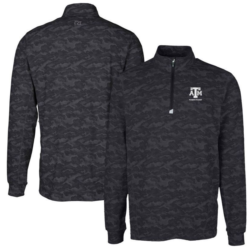 NCAA Texas A&M Aggies Alumni Logo Traverse Print Stretch Quarter-Zip Pullover Top